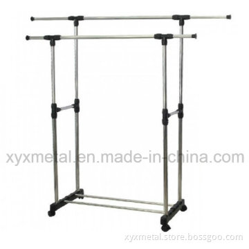 Stainless Steel Double Pole Telescopic Garment Rack